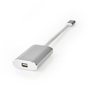 Nedis CCTB64580AL02 USB 3.2 Gen 1 Adapter USB-C - Mini DisplayPort/USB-C 60W 20cm Zilver