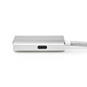 Nedis CCTB64680AL20 USB 3.2 Gen 1-Adapter USB-C - HDMI / USB-C 4K@60Hz 60W 2m Verguld Zilver 