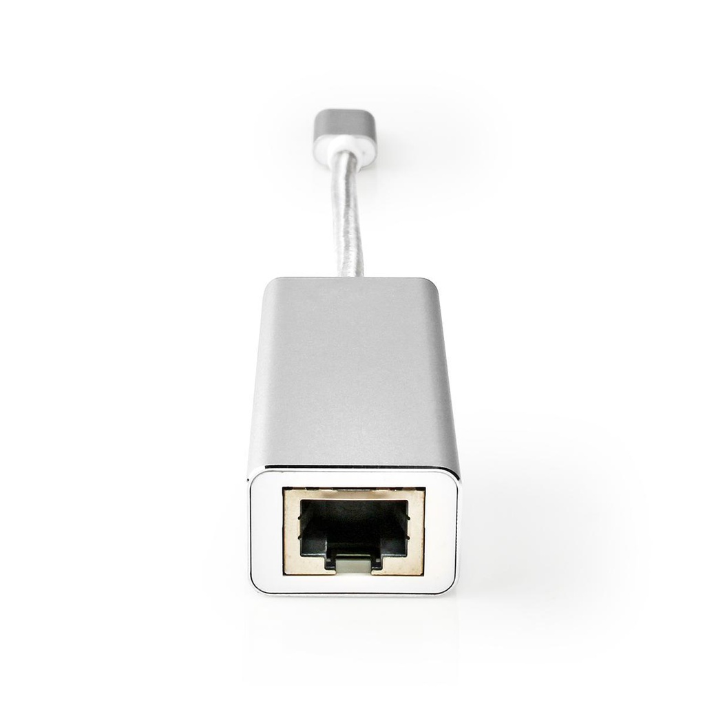 Nedis CCTB64950AL02 USB 3.2 Gen 1-netwerkadapter 1Gbps USB-C - RJ45 20cm Verguld Zilver