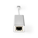 Nedis CCTB64950AL02 USB 3.2 Gen 1-netwerkadapter 1Gbps USB-C - RJ45 20cm Verguld Zilver