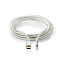 Nedis CCTB65940AL10 USB-C Adapter USB-C - 3,5 mm Jack 1m Verguld Zilver