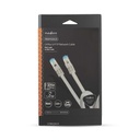 Nedis CCTB85321AL20 CAT6a netwerkkabel S/FTP RJ45 2m Gevlochten Zilver