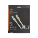 Nedis CCTB85321AL50 CAT6a netwerkkabel S/FTP RJ45 5m Gevlochten Zilver 