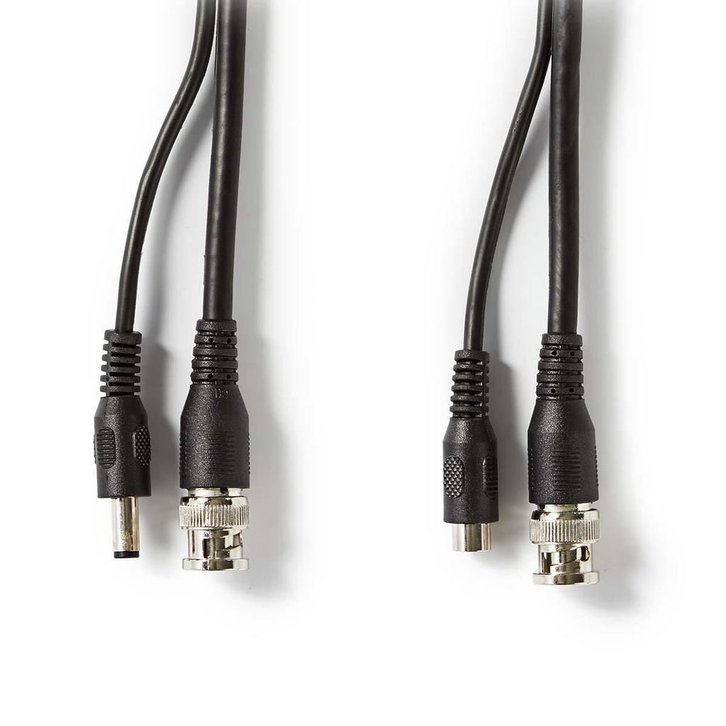 Nedis CCTVCA10BK200 CCTV-Security Kabel BNC / DC 20m Zwart 