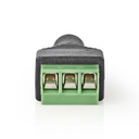 Nedis CCTVCF50BK5 CCTV-Security Connector 3-Voudig 3,5 mm Jack Zwart