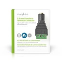 Nedis CCTVCF50BK5 CCTV-Security Connector 3-Voudig 3,5 mm Jack Zwart