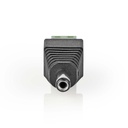Nedis CCTVCM11BK5 CCTV-Security Connector 2-Voudig 5,5 x 2,1 mm Zwart