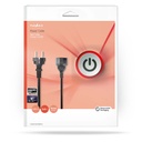 Nedis CEGB10200BK50 Stroomkabel Type F - Type F Vrouwelijk  Vernikkeld 5m Zwart 