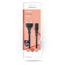 Nedis CEGB11060BK20 Stroomkabel | Euro Male | IEC-320-C1 | Recht | Recht | Vernikkeld | 2.00 m | Plat | PVC | Zwart | Doos