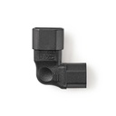 Nedis CEGB11903BK Verlengstekker IEC-320-C13 -IEC-320-C14 Haaks Links Vernikkeld Zwart
