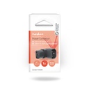 Nedis CEGB1190BK Verlengstekker IEC-320-C13 - IEC-320-C14 Haaks Vernikkeld Zwart 
