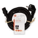 Nedis CEGL10000BK30 Stroomkabel Type F - IEC-320-C13 Haaks Vernikkeld 3m Zwart 