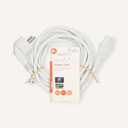 Nedis CEGL10000WT30 Stroomkabel Type F - IEC-320-C13 Haaks Vernikkeld 3m Wit
