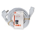 Nedis CEGL10000WT50 Stroomkabel Type F - IEC-320-C13 Haaks Vernikkeld 5m Wit