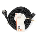 Nedis CEGL10015BK100 Stroomkabel Type F - IEC-320-C13 Haaks Vernikkeld 10m Zwart
