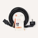 Nedis CEGL10015BK30 Stroomkabel Type F - IEC-320-C13 Haaks Vernikkeld 3m Zwart