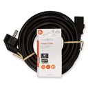 Nedis CEGL10015BK50 Stroomkabel Type F - IEC-320-C13 Haaks Vernikkeld 5m Zwart