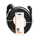 Nedis CEGL10020BK100 Stroomkabel Type F - IEC-320-C13 Haaks Vernikkeld 10m Zwart