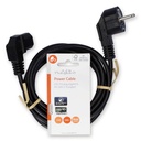 Nedis CEGL10020BK20 Stroomkabel | Type - IEC-320-C13 Haaks Vernikkeld 2m Zwart