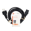 Nedis CEGL10030BK30 Stroomkabel Type F - IEC-320-C13 Vernikkeld 3m Zwart