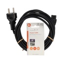 Nedis CEGL10130BK30 Stroomkabel Type F - IEC-320-C5 Vernikkeld 3m Zwart 