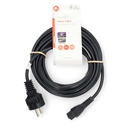 Nedis CEGL10130BK50 Stroomkabel Type F - IEC-320-C5 Vernikkeld 5m Zwart