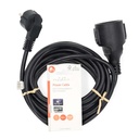 Nedis CEGL10230BK50 Stroomkabel Type F -  Vrouwelijk Haaks Vernikkeld 5m Zwart