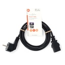 Nedis CEGL10300BK20 Stroomkabel Type F - IEC-320-C19 Haaks Vernikkeld 2m Zwart 