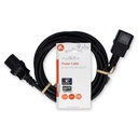Nedis CEGL10500BK20 Stroomkabel IEC-320-C14 - IEC-320-C13 Vernikkeld 2m Zwart 