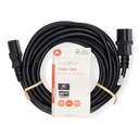 Nedis CEGL10500BK50 Stroomkabel IEC-320-C14 - IEC-320-C13 Vernikkeld 5m Zwart