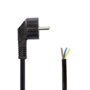 Nedis CEGL10700BK20 Stroomkabel Type F Open Haaks Vernikkeld 2m Zwart 