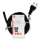 Nedis CEGL11040BK30 Stroomkabel Euro IEC-320-C7 Vernikkeld 3m Zwart