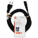 Nedis CEGL11040BK50 Stroomkabel Euro - IEC-320-C7 Vernikkeld 5m Zwart