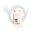 Nedis CEGL11040WT20 Stroomkabel Euro - IEC-320-C7 Vernikkeld 2m Wit 