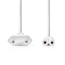 Nedis CEGL11040WT30 Stroomkabel Euro - IEC-320-C7 Vernikkeld 3m Wit 