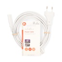 Nedis CEGL11040WT30 Stroomkabel Euro - IEC-320-C7 Vernikkeld 3m Wit 