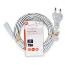 Nedis CEGL11040WT50 Stroomkabel Euro - IEC-320-C7 Vernikkeld 5m Wit 