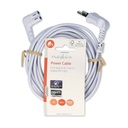 Nedis CEGL11055WT30 Stroomkabel | Euro Male | IEC-320-C7 | Gehoekt | Links Gehoekt | Vernikkeld | 3.00 m | Plat | PVC | Wit | Label