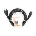 Nedis CEGL11220BK20 Stroomkabel | CH Type 12 | IEC-320-C5 | Recht | Recht | Vernikkeld | 2.00 m | Rond | PVC | Zwart | Label