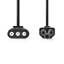 Nedis CEGL11320BK20 Stroomkabel Italië - IEC-320-C5 Vernikkeld 2m Zwart 