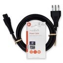 Nedis CEGL11320BK20 Stroomkabel Italië - IEC-320-C5 Vernikkeld 2m Zwart 