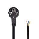 Nedis CEGL11918BK Stroomkabel Type F Open Haaks Vernikkeld 1.8m Zwart 