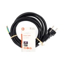 Nedis CEGL11930BK Stroomkabel Type F Open Vernikkeld 3m Zwart 