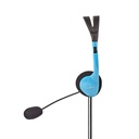 Nedis CHST100BU PC-Headset On-Ear Stereo 2x 3.5mm Inklapbare Microfoon Blauw