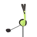 Nedis CHST100GNPC Headset On-Ear 2x 3,5 mm Opvouwbare Microfoon Groen