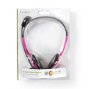 Nedis CHST100PK PC-Headset On-Ear 2x 3.5 mm Inklapbare Microfoon Roze
