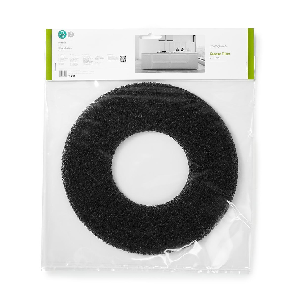 Nedis CHFI116CA25 Vetfilter Afzuigkap 25 x 25 cm Zwart