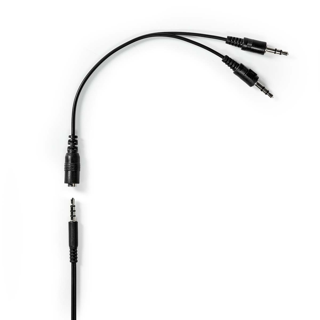 Nedis CHST210BK PC-Headset Over-Ear Stereo 13.5 mm jack Inklapbare Microfoon Zwart