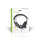 Nedis CHST210BK PC-Headset Over-Ear Stereo 13.5 mm jack Inklapbare Microfoon Zwart