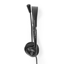 Nedis CHSTU110BK Stereo -Headset On-Ear USB-A / USB-C Inklapbare Microfoon Zwart